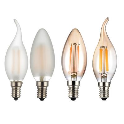 China hotel candle warmer bulb candle e14 c35 led filament bulb led candle bulb e12 for sale