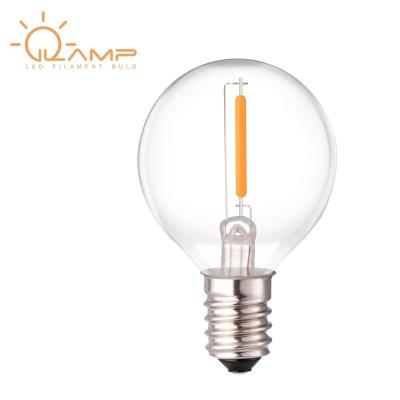 China G40 string light decorative lighting china0.5W E17 E14 E12 led bulb g40 string lights for sale