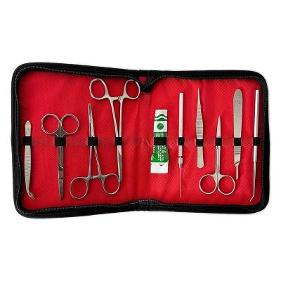 China Stainless Steel NERS Stainless Steel Instruments 10 Piece Dissecting Set with Pan for sale