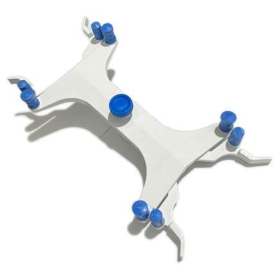 China Aluminum NERS Die Cast Aluminum White Enamel Butterfly Shaped Double Burette Clamp for sale