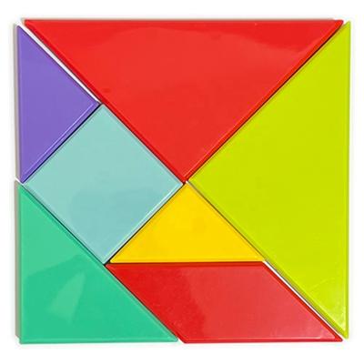 China Plastic NERS Educational Tools Non-toxic Plastic 7 Geometric Shapes Set of 30 Tangrams for sale