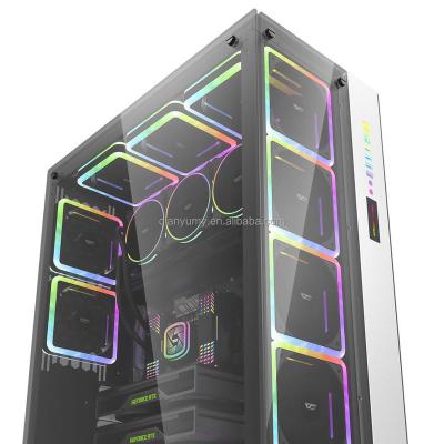 China With Fan QY OEM Tower Full E-atx Supported Fan PC Game Case Df800 for sale