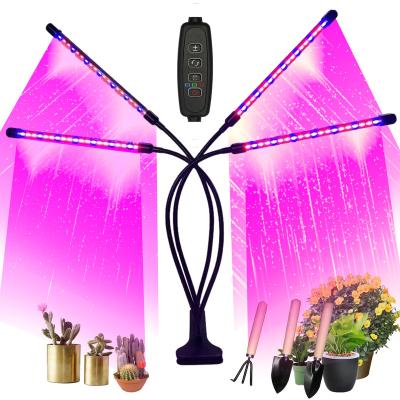 China Seed Starting Newest Amazon QY Hot Sale 4 Heads 40w Full Spectrum Indoor Garden Plant Light Clip Led For Growing Light for sale