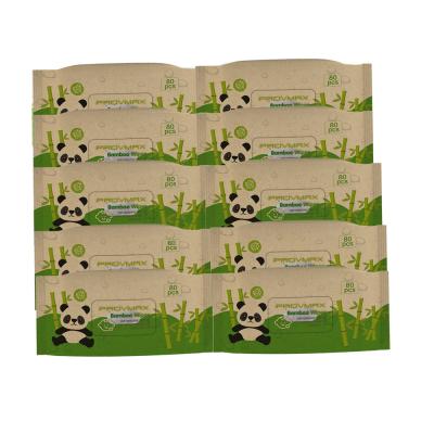 China (100% Bamboo Cloth) OEM Friendly Biodegradable Nonwoven Wholesale 80pcs Organic Bamboo Baby Wipes For Baby for sale