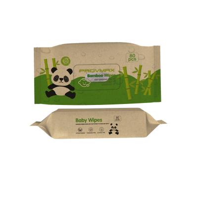 China (100% Bamboo Cloth) Nonwoven Biodegradable Free Samples Back 100% Customized Bamboo Baby Wipes Biodegradable Organic Baby Wipes for sale