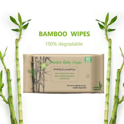 China 80pcs 100% Tissue Eco-Friendly Eco-Friendly Bamboo Kraft Paper Craft Bamboo Wrapping Paper Baby Wipes For Cleaning for sale