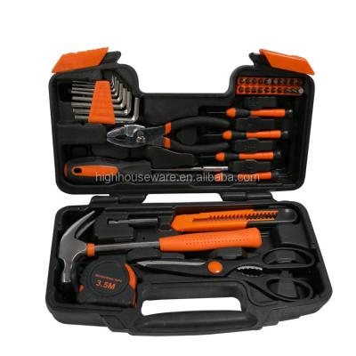 China Household Tool Kit Orange 39 Pieces Tool Kit General Household DIY Tool Kit Home Appliance Repair Tools Kit for sale