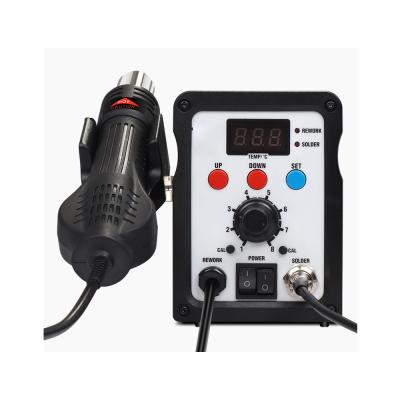 China Electronic Product Soldering High Efficiency Adjustable Digital Display Temperature Two-in-One Hot Air Pneumatic Gun Soldering Station, Soldering Rework Station for sale