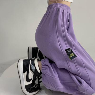 China Autumn And Winter Plus New Hip Hop Fried Street Sweatpants Women's Jogging Pants High Waist Breathable Loose Casual Women's Gaiters for sale