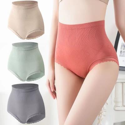 China Women's Antibacterial Briefs High Waist Plus Size Underwear Soft Comfortable Breathable Soft Women's Lace Seamless Panties for sale