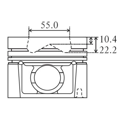 China Aluminum Alloy FD46 FD46T ENGINE PISTON 11012-03T001 11012-0T300 12033-0T000 120100T311 12010-T311 for sale