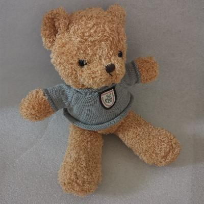 China Velvet teddy plush kylin low order quantity brown and white bear for sale