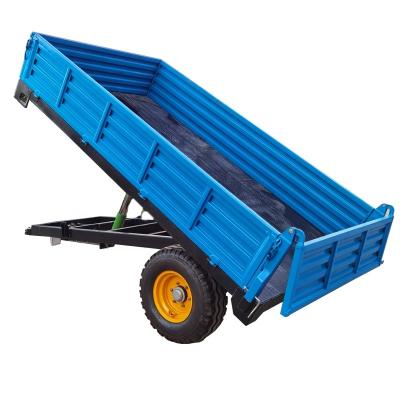 Китай Durable Two Wheel Hydraulic Tilting Trailer Used Hand Log Mini Farm Walking Trailer 2 or 3 Ton Tractor Dump Power Trailer For Sale продается