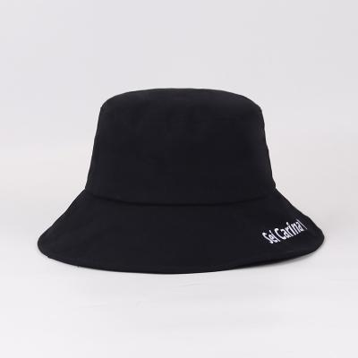 China Sunshade Free Sample Black Sun Protection Fishing Bucket Hat for sale