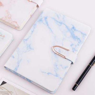 China Chinese Elegant Concise Marble PU Business Leather Notebook Hardcover Hardcover Book for sale