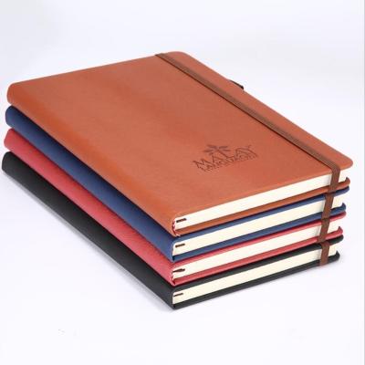 China Custom Made High Quality Durable Leather A5 Diary Leather Journal With Pocket for sale