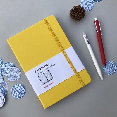 China Custom 2022 New Year PU Leather Hardcover A5 Hardcover Notebook Diary Notebook With Pen Rubber Band Journal for sale