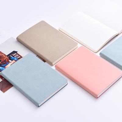 China Soft Leather Hardcover Notebook PU Leather Notebook A5 Notepad Customized Debossed Logo for sale