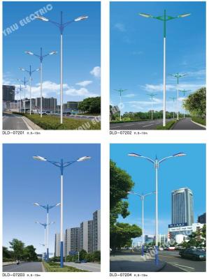 China outdoor 6meter galvanized steel round classic 80W LED white color streets light with double arms for sale