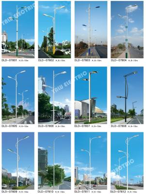 China 10m Q235 steel single arm and double arm conical hexagonal octagonal polygonal street light pole for sale