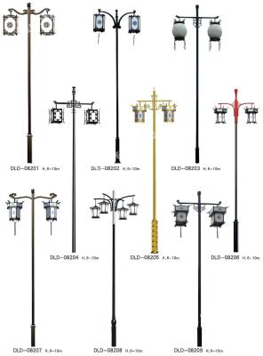 China International welding standard of CWB round shape Q235 carbon steel zincification double arms parking lot street light p for sale