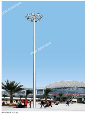 China Outdoor seaport Q235 Steel galvanized 15m 20m 30m high mast lighting tower with 1000W LED light for sale