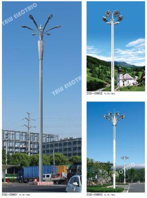 China 20meter galvanized steel Outdoor soccer and cricket field landscape high mast pole light with high power LED light for sale