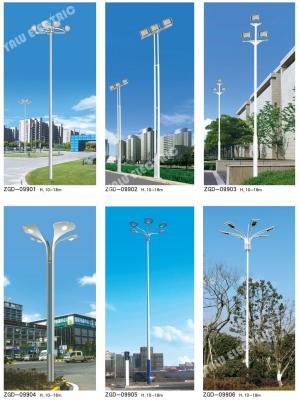 China 18meters Q235 galvanized polygon auto lift street high mast lighting pole with LED lights for sale