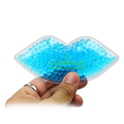 China Reusable Body Health Care Lip Shape Gel Beads Cold-Hot Ice Pack Gel Pack For Face Beauty Therapy for sale