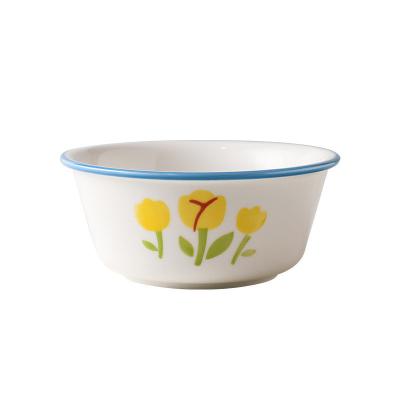 China Farmhouse High Quality Light Weight Stocked Ceramic Dinnerware Set Unbreakable Ceramic Serving Bowl Set Dinner Bowl for sale