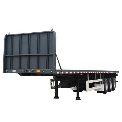 China China new 20t 30t 40t 3axles semi truck trailer flatbed trailer for Africa for sale