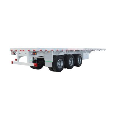 China Truck Trailer New 4 Axles 40 Feet 50 Ton Container Flatbed Trailer for sale