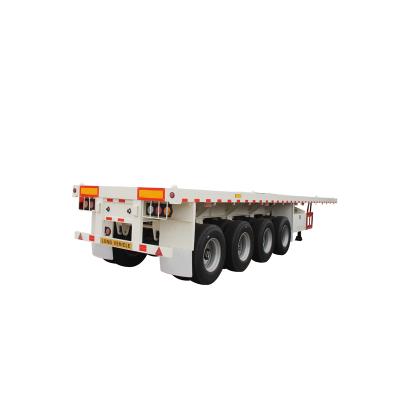 China Truck Trailer 3 Axles 4 Axles 40ft Flat Bed Tractor Trailer Container Trailer Container Chassis for sale