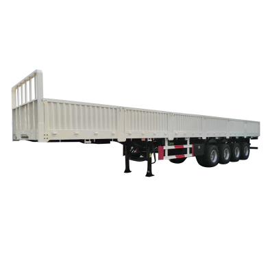 China Truck trailer 40ton drop sideboard semi trailer sidewall dropside 3 Axle Cargo haul truck trailer for sale for sale