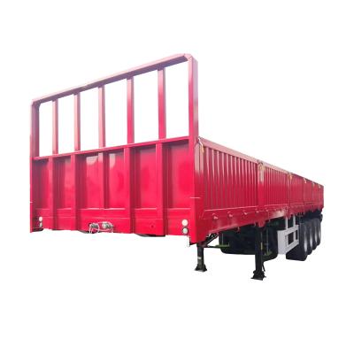 China MOLEXI 4 Axle Side Wall Trailer Truck /Stake Full Truck/Semi Trailer For Cargo Transport for sale