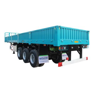 China Truck trailer lead brand 60 tons side wall truck demountable open semi trailer with good price for sale