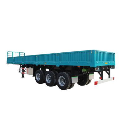 China Hot sale 40ft flatbed semi trailer truck trailer with sidewalls sidewall trailer with competitive price for sale