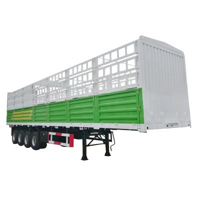 China High Quality Truck Trailer 3 Axles 4 Axles 50 Ton Stake / Barrier Tractor Truck Semi Trailers For Sale for sale