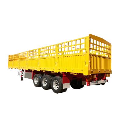 China Truck Trailer MOLEXI Tri Axles Stake Barrier Cargo Truck Semi Trailer Sidewall Barrier Stake Semi Trailer for sale