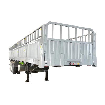 China Heavy Duty Truck Trailer China Factory Price Tri Axles Cargo Barrier Trailer Stake Semi Trailer For Sale for sale