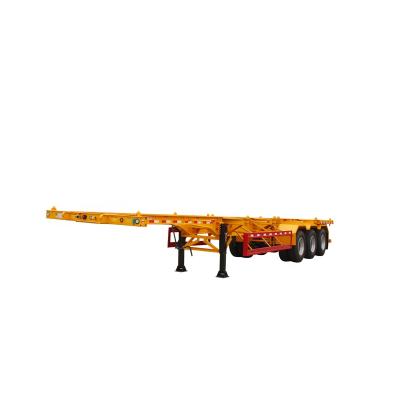 China Hot Sales 3 Axle 20ft 40ft Skeleton Truck Trailer Semi Tralier Skeleton Container Trailer for sale