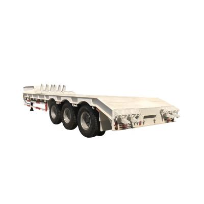 China 60 Ton Gooseneck Low Bed Low Bed Excavator Trailer 3 Axle Excavator Trailer 4 Axle Bed Loader Semi Truck Trailer for sale