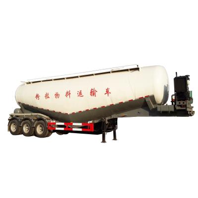 China Cement Powder Trailer Truck Ash Silo Fly Trailer Cement Powder Trailers Carrier Dry Semi Trailer With Diesel Engine for sale