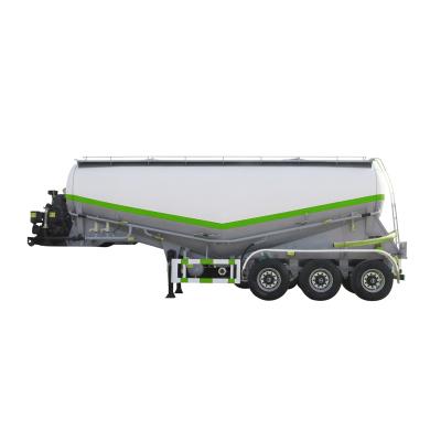 China Bulk Semi Truck Trailer Cement Bulker Light Weight Aluminum Powder Trailer Cement V Type Tanker for sale