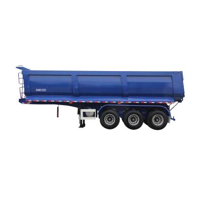 China Truck Trailer Hydraulic Cylinder 3 Axles 4 Axles U Type 80 Tons Rear Trailer Tipper Semi Truck Dump Trailer For Sale for sale