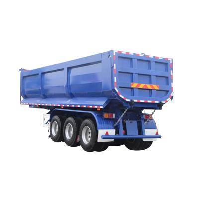 China 60 Ton Tipper Semi Truck Tipping Trailer Hydraulic Rear Dump Truck Trailer 4 Axles For Sale for sale