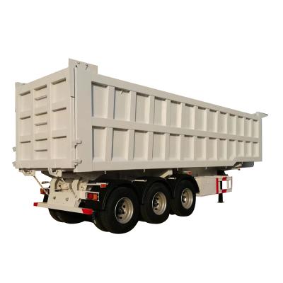 China Truck Trailer 3 Axles 4Axles 30-80tons Hydraulic Cylinder Tipping Tipper Truck Dump Trailer Semi for sale