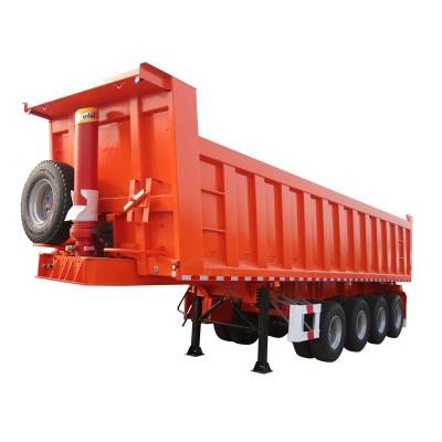 China Heavy Duty Truck Trailer 4 Axles 3 Axles 2 Axle Tipper Tipping Semi Trailer 30ton 70ton Dumper Rear Dump Truck Trailer for sale