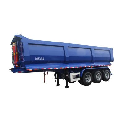 China Truck Trailer 40 Ton 50 Ton Truck 3axles Side Tipper / Hydraulic Dump Trailer Rear Dump Semi Tractor Trailers for sale