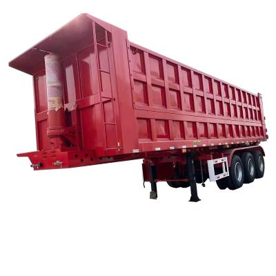 China China Trailer Truck Heavy Duty End Tipper Dumper Dump Semi Truck Trailer 3 Axles Tipper Rear Semi Trailer for sale